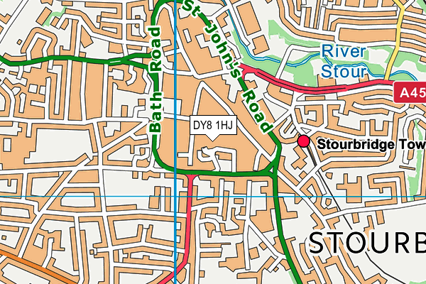 DY8 1HJ map - OS VectorMap District (Ordnance Survey) DY8 1HJ map - OS VectorMap District (Ordnance Survey)