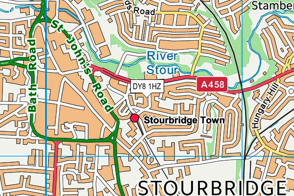 DY8 1HZ map - OS VectorMap District (Ordnance Survey)
