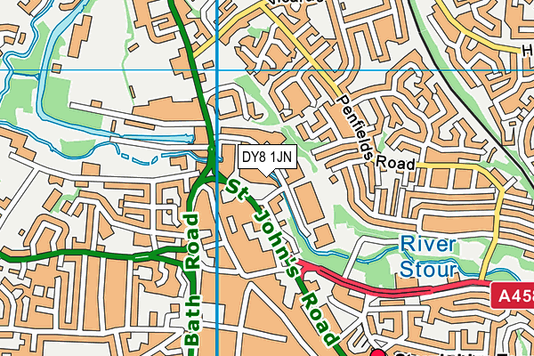 DY8 1JN map - OS VectorMap District (Ordnance Survey) DY8 1JN map - OS VectorMap District (Ordnance Survey)