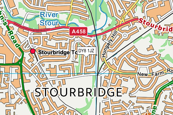 DY8 1JZ map - OS VectorMap District (Ordnance Survey) DY8 1JZ map - OS VectorMap District (Ordnance Survey)