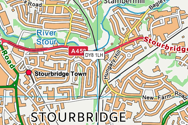DY8 1LH map - OS VectorMap District (Ordnance Survey) DY8 1LH map - OS VectorMap District (Ordnance Survey)