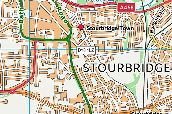 DY8 1LZ map - OS VectorMap District (Ordnance Survey)