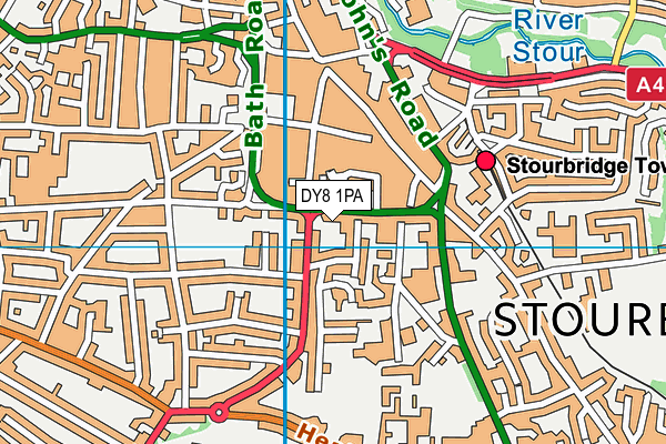 DY8 1PA map - OS VectorMap District (Ordnance Survey) DY8 1PA map - OS VectorMap District (Ordnance Survey)