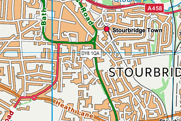 DY8 1QA map - OS VectorMap District (Ordnance Survey) DY8 1QA map - OS VectorMap District (Ordnance Survey)