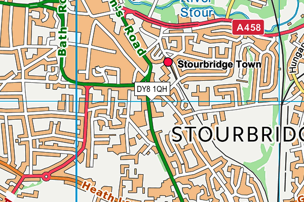 DY8 1QH map - OS VectorMap District (Ordnance Survey) DY8 1QH map - OS VectorMap District (Ordnance Survey)