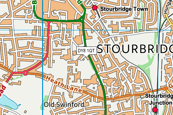 DY8 1QT map - OS VectorMap District (Ordnance Survey) DY8 1QT map - OS VectorMap District (Ordnance Survey)
