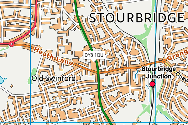 DY8 1QU map - OS VectorMap District (Ordnance Survey) DY8 1QU map - OS VectorMap District (Ordnance Survey)