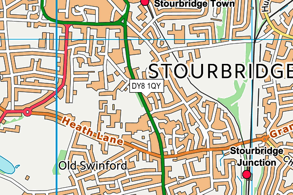 DY8 1QY map - OS VectorMap District (Ordnance Survey)
