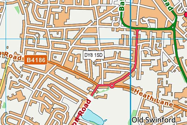 DY8 1SD map - OS VectorMap District (Ordnance Survey) DY8 1SD map - OS VectorMap District (Ordnance Survey)