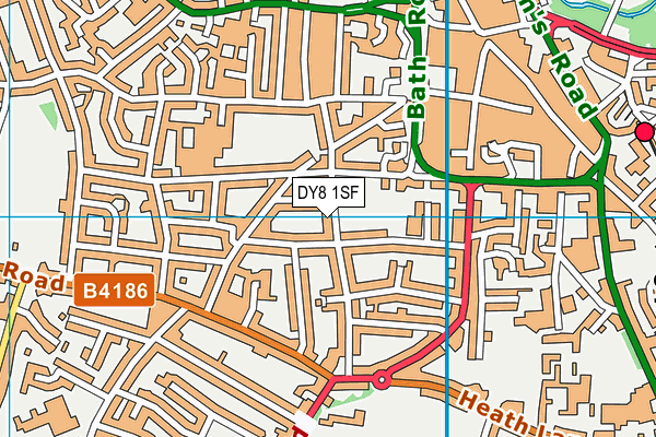 DY8 1SF map - OS VectorMap District (Ordnance Survey) DY8 1SF map - OS VectorMap District (Ordnance Survey)