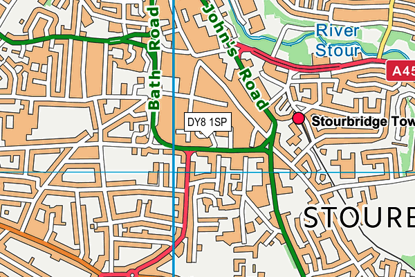 DY8 1SP map - OS VectorMap District (Ordnance Survey) DY8 1SP map - OS VectorMap District (Ordnance Survey)