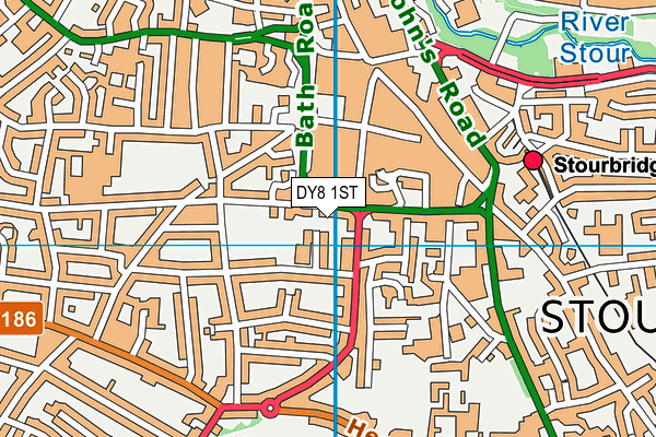 DY8 1ST map - OS VectorMap District (Ordnance Survey) DY8 1ST map - OS VectorMap District (Ordnance Survey)