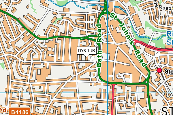 DY8 1UB map - OS VectorMap District (Ordnance Survey) DY8 1UB map - OS VectorMap District (Ordnance Survey)