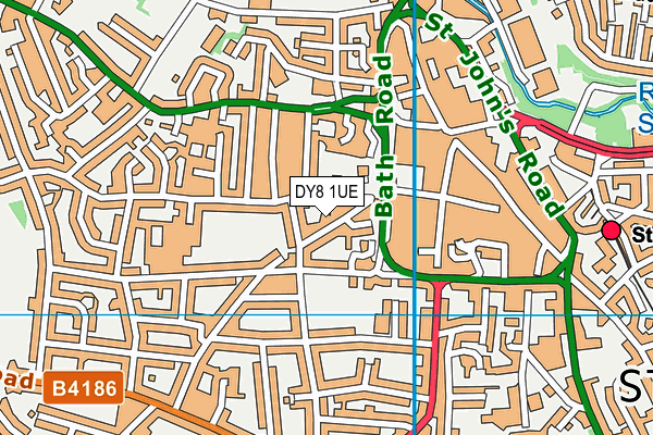 DY8 1UE map - OS VectorMap District (Ordnance Survey) DY8 1UE map - OS VectorMap District (Ordnance Survey)