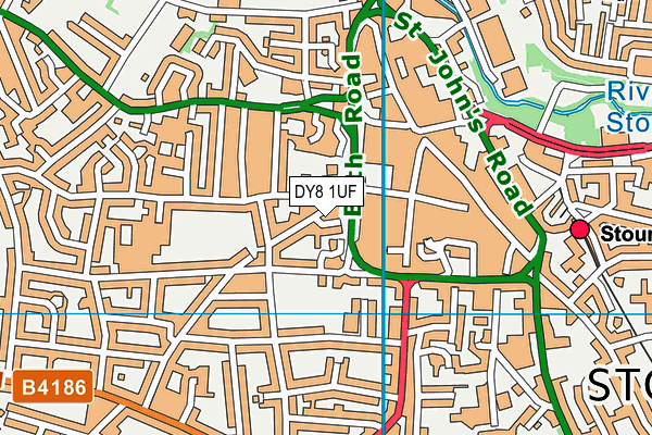 DY8 1UF map - OS VectorMap District (Ordnance Survey) DY8 1UF map - OS VectorMap District (Ordnance Survey)