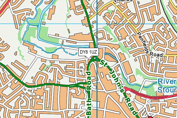 DY8 1UZ map - OS VectorMap District (Ordnance Survey) DY8 1UZ map - OS VectorMap District (Ordnance Survey)