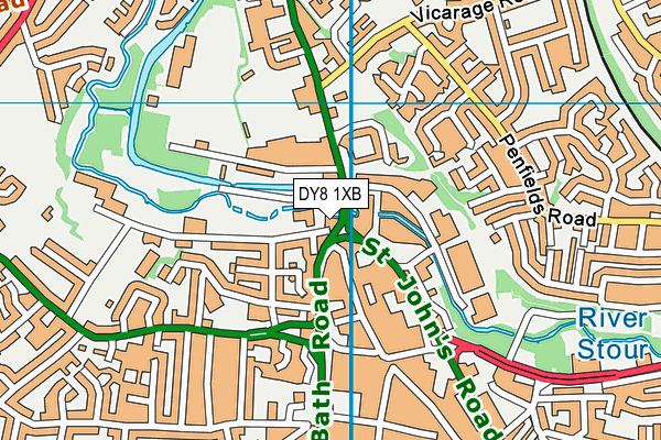 DY8 1XB map - OS VectorMap District (Ordnance Survey) DY8 1XB map - OS VectorMap District (Ordnance Survey)