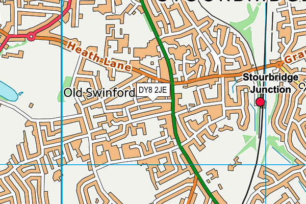 DY8 2JE map - OS VectorMap District (Ordnance Survey) DY8 2JE map - OS VectorMap District (Ordnance Survey)