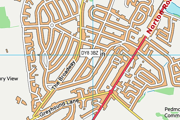 DY8 3BZ map - OS VectorMap District (Ordnance Survey) DY8 3BZ map - OS VectorMap District (Ordnance Survey)