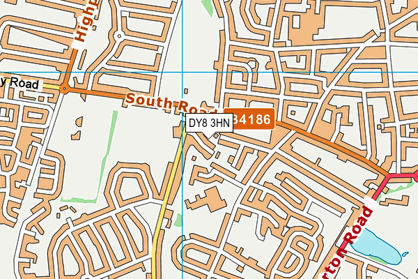 DY8 3HN map - OS VectorMap District (Ordnance Survey) DY8 3HN map - OS VectorMap District (Ordnance Survey)