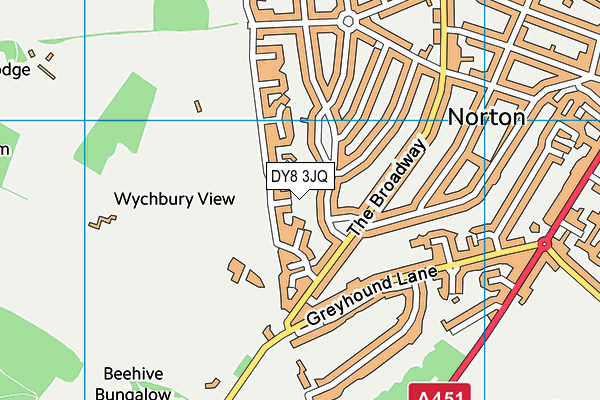 DY8 3JQ map - OS VectorMap District (Ordnance Survey) DY8 3JQ map - OS VectorMap District (Ordnance Survey)