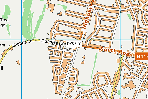 DY8 3JY map - OS VectorMap District (Ordnance Survey) DY8 3JY map - OS VectorMap District (Ordnance Survey)