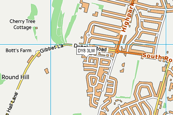 DY8 3LW map - OS VectorMap District (Ordnance Survey) DY8 3LW map - OS VectorMap District (Ordnance Survey)