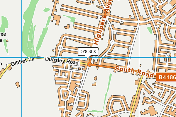 DY8 3LX map - OS VectorMap District (Ordnance Survey) DY8 3LX map - OS VectorMap District (Ordnance Survey)