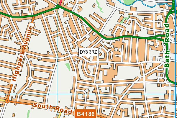 DY8 3RZ map - OS VectorMap District (Ordnance Survey) DY8 3RZ map - OS VectorMap District (Ordnance Survey)