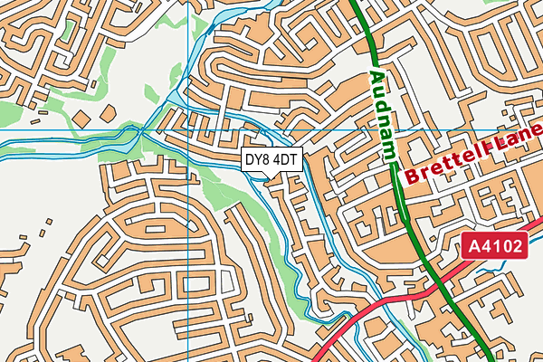 DY8 4DT map - OS VectorMap District (Ordnance Survey)