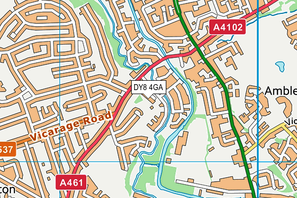 DY8 4GA map - OS VectorMap District (Ordnance Survey) DY8 4GA map - OS VectorMap District (Ordnance Survey)
