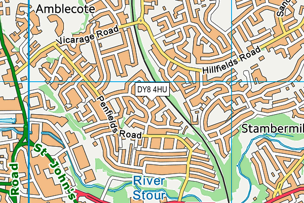 DY8 4HU map - OS VectorMap District (Ordnance Survey) DY8 4HU map - OS VectorMap District (Ordnance Survey)