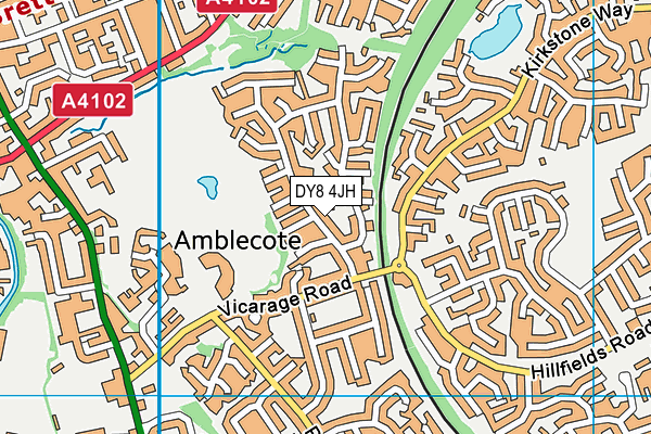 DY8 4JH map - OS VectorMap District (Ordnance Survey)