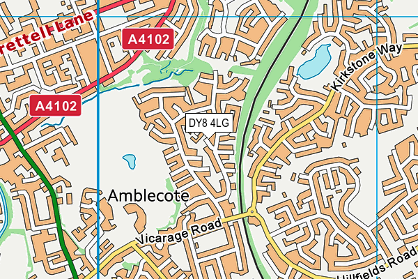 DY8 4LG map - OS VectorMap District (Ordnance Survey) DY8 4LG map - OS VectorMap District (Ordnance Survey)