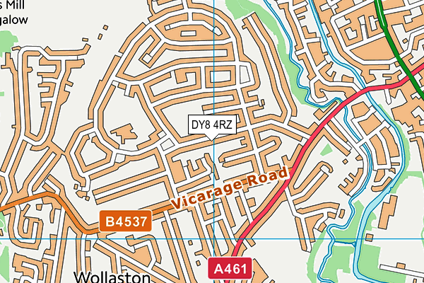 DY8 4RZ map - OS VectorMap District (Ordnance Survey) DY8 4RZ map - OS VectorMap District (Ordnance Survey)