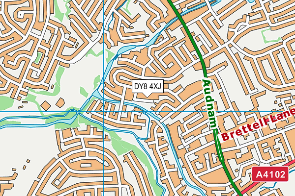 DY8 4XJ map - OS VectorMap District (Ordnance Survey)