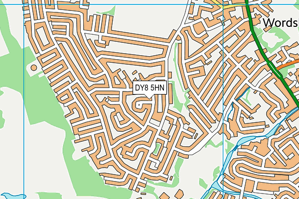 DY8 5HN map - OS VectorMap District (Ordnance Survey) DY8 5HN map - OS VectorMap District (Ordnance Survey)