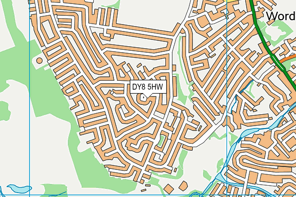 DY8 5HW map - OS VectorMap District (Ordnance Survey) DY8 5HW map - OS VectorMap District (Ordnance Survey)
