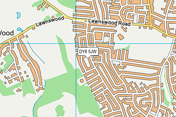 DY8 5JW map - OS VectorMap District (Ordnance Survey) DY8 5JW map - OS VectorMap District (Ordnance Survey)