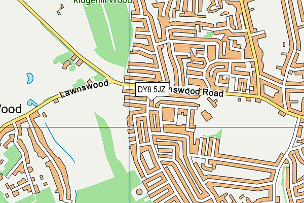 DY8 5JZ map - OS VectorMap District (Ordnance Survey)