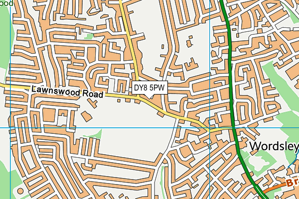 DY8 5PW map - OS VectorMap District (Ordnance Survey) DY8 5PW map - OS VectorMap District (Ordnance Survey)
