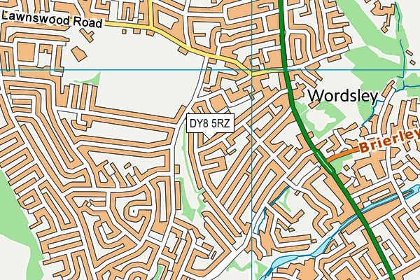 DY8 5RZ map - OS VectorMap District (Ordnance Survey) DY8 5RZ map - OS VectorMap District (Ordnance Survey)