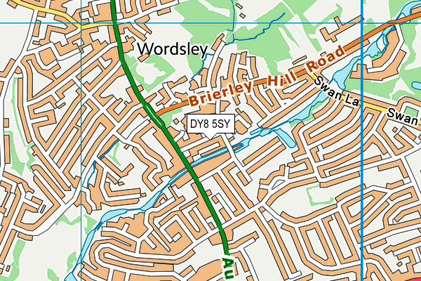 DY8 5SY map - OS VectorMap District (Ordnance Survey)