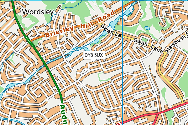 DY8 5UX map - OS VectorMap District (Ordnance Survey) DY8 5UX map - OS VectorMap District (Ordnance Survey)