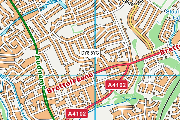 DY8 5YG map - OS VectorMap District (Ordnance Survey) DY8 5YG map - OS VectorMap District (Ordnance Survey)