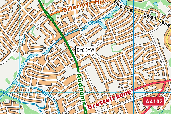 DY8 5YW map - OS VectorMap District (Ordnance Survey) DY8 5YW map - OS VectorMap District (Ordnance Survey)