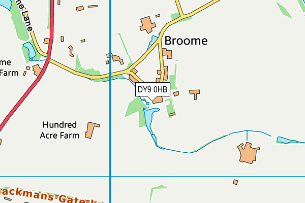 DY9 0HB map - OS VectorMap District (Ordnance Survey)