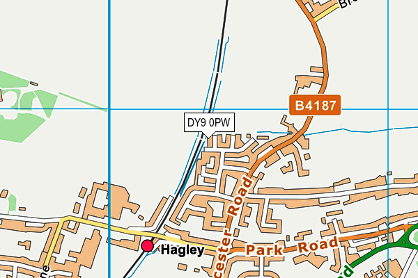 DY9 0PW map - OS VectorMap District (Ordnance Survey)