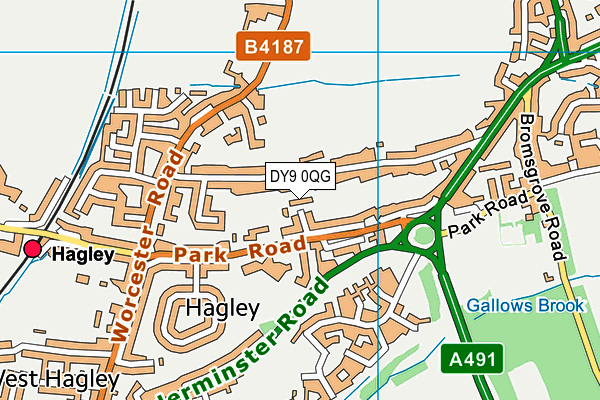 DY9 0QG map - OS VectorMap District (Ordnance Survey) DY9 0QG map - OS VectorMap District (Ordnance Survey)