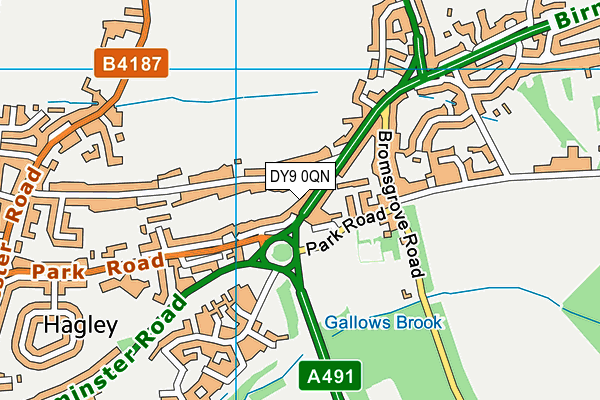 DY9 0QN map - OS VectorMap District (Ordnance Survey) DY9 0QN map - OS VectorMap District (Ordnance Survey)